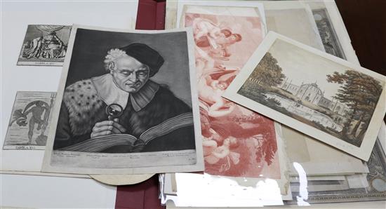 A folder of miscellaneous prints